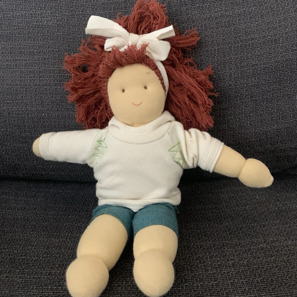 Peppa Girl Doll ‎ Redhead Waldorf doll Montessori